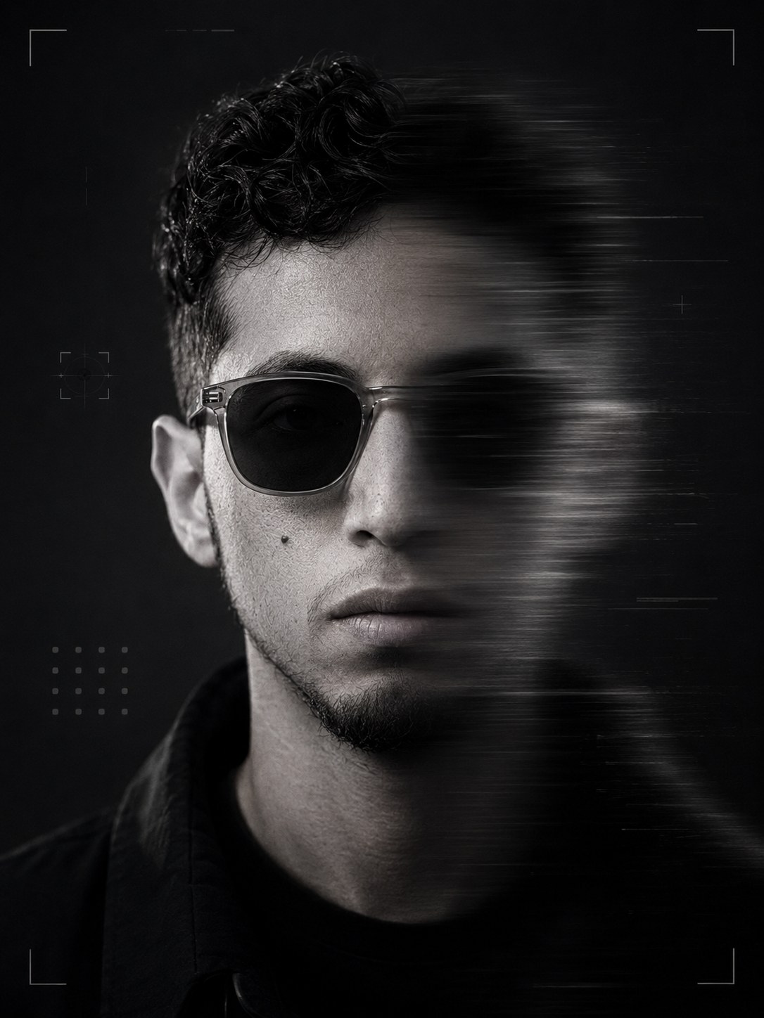 Duotone motion-blur portrait, the Wenix cinematic grade